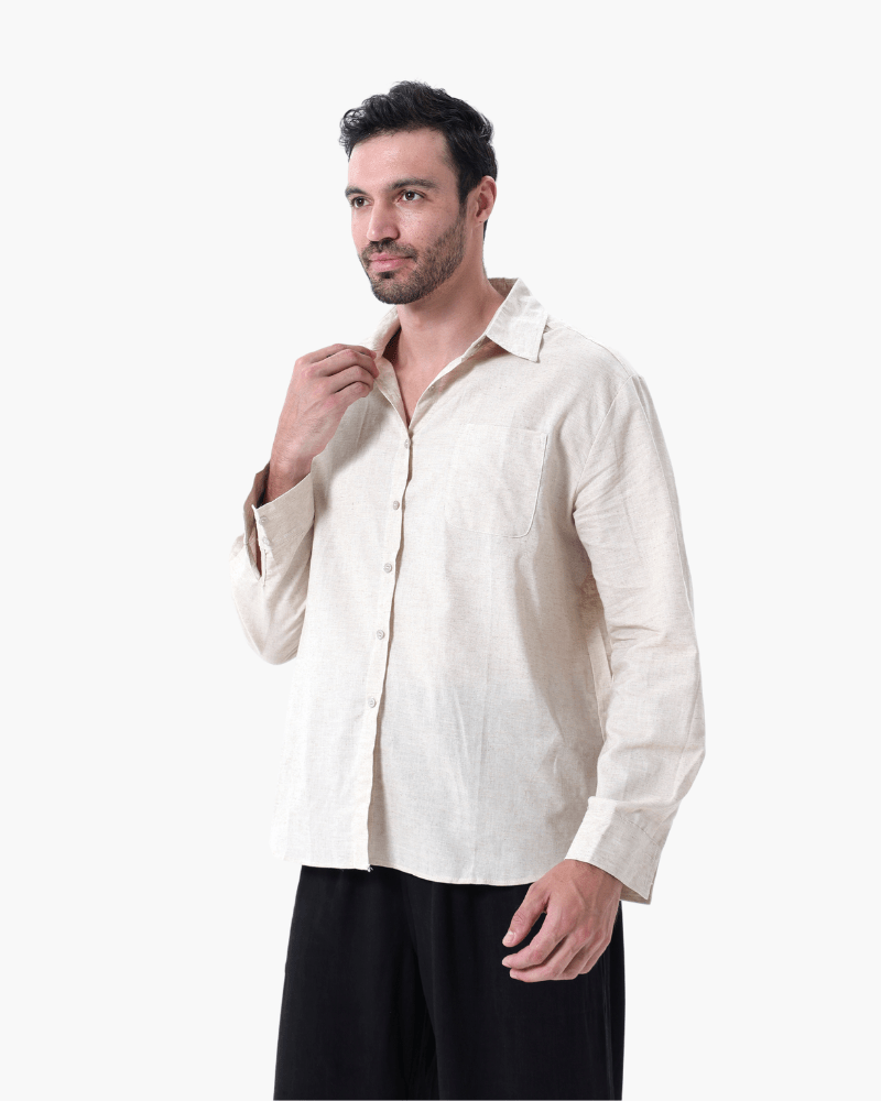 Classic Linen Jacket with Long Sleeves