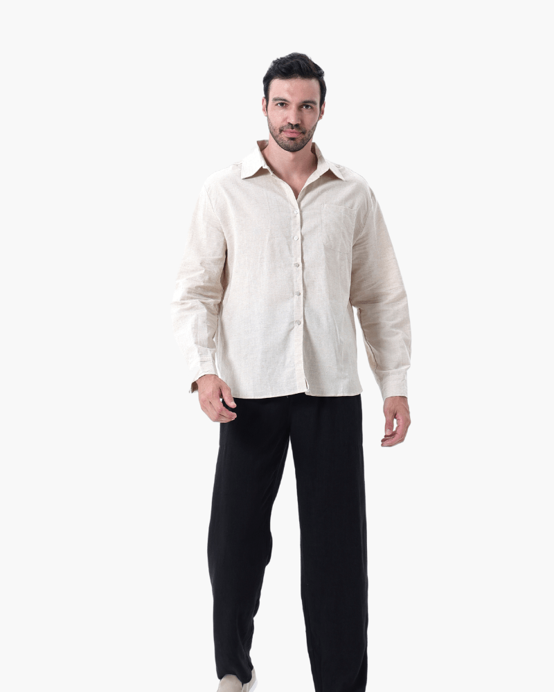 Classic Linen Jacket with Long Sleeves